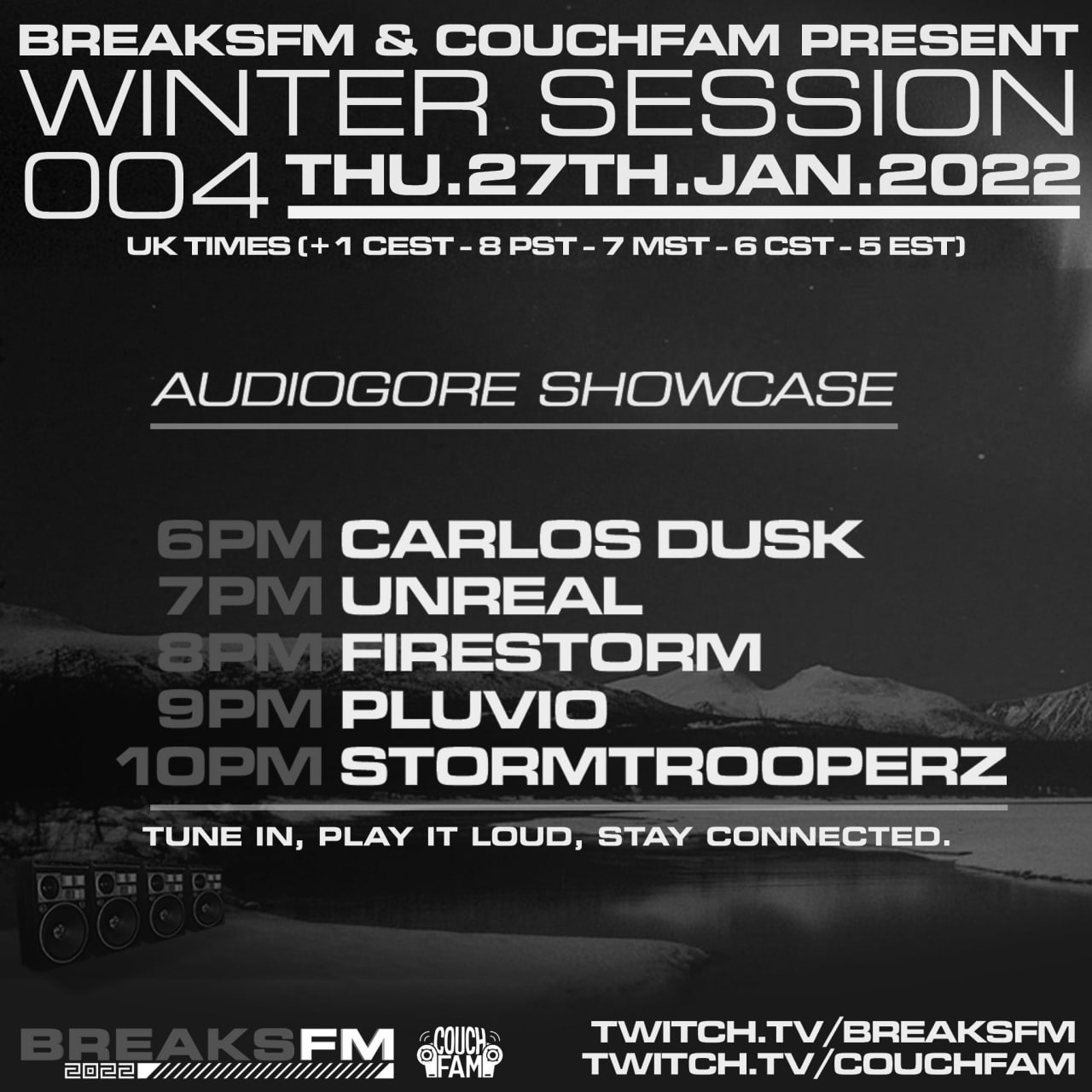 Audiogore Showcase @ BreaksFM Jan 2022